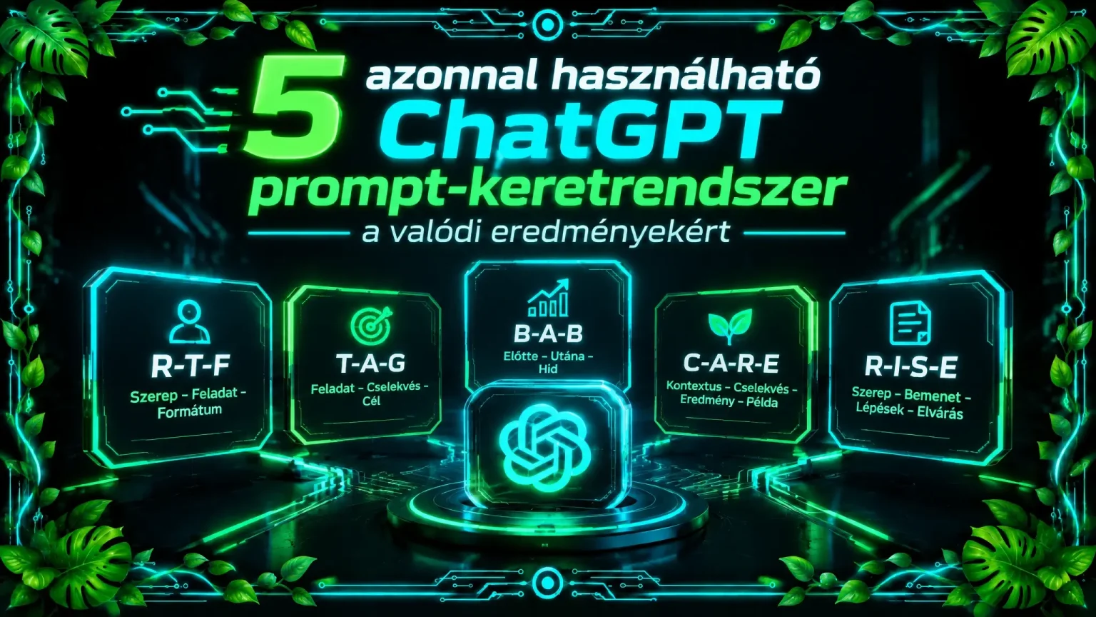 5 azonnal használható ChatGPT prompt-keretrendszer a valódi eredményekért